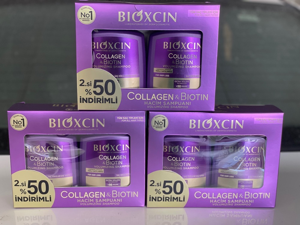 شامپو حجم دهنده کلاژن بیوتین بیوکسین BIOXCIN